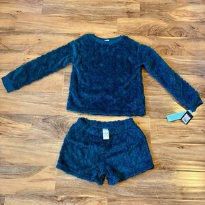 Art Class Girls Cozy 2-piece Sherpa Pajama SET Teal X-Large XL 14/16 NEW